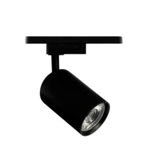 Spot LED para riel 30W orientable, ideal para iluminación comercial, vitrinas, exhibiciones, oficinas y espacios interiores con alta eficiencia lumínica.