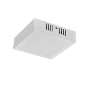 Lámpara LED cuadrada Philips de 22W para sobreponer, con diseño moderno en color blanco y luz blanca fría de 6500K, ideal para iluminación de interiores en hogares, oficinas y comercios.