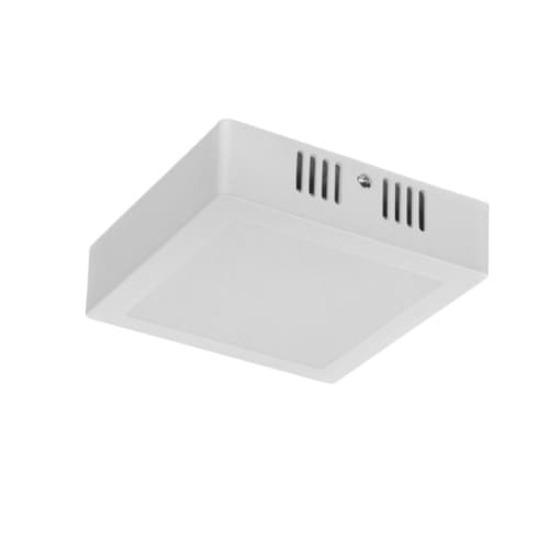 Lámpara LED cuadrada Philips de 22W para sobreponer, con diseño moderno en color blanco y luz blanca fría de 6500K, ideal para iluminación de interiores en hogares, oficinas y comercios.