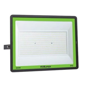 Reflector LED 400W Novalamps IP65 | Reflector LED industrial de alta potencia para canchas, almacenes, fábricas, estacionamientos y fachadas