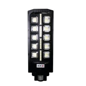Alumbrado público solar LED 200W Nuvora con panel solar integrado, luz LED de alta potencia para calles, parques, avenidas y áreas exteriores. Diseño resistente para iluminación pública con ahorro de energía