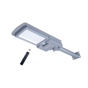 Luminaria solar LED Philips BRC010 400W 4000LM con panel solar integrado, sensor de movimiento y control remoto. Ideal para alumbrado público, calles, parques, estacionamientos y áreas exteriores