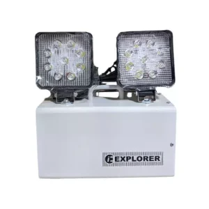 Luz de Emergencia LED EXPLORER LE-1302LD 2x18W IP42 con dos faros orientables y luz blanca fría 6500K