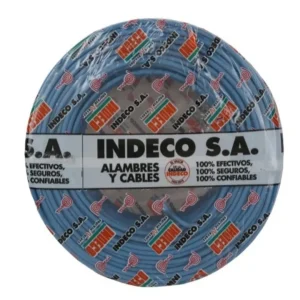 Rollo de cable eléctrico LH INDECO de 4 mm² color azul en presentación de 100 metros, ideal para instalaciones eléctricas residenciales, comerciales e industriales, con conductor de cobre de alta calidad y aislamiento resistente