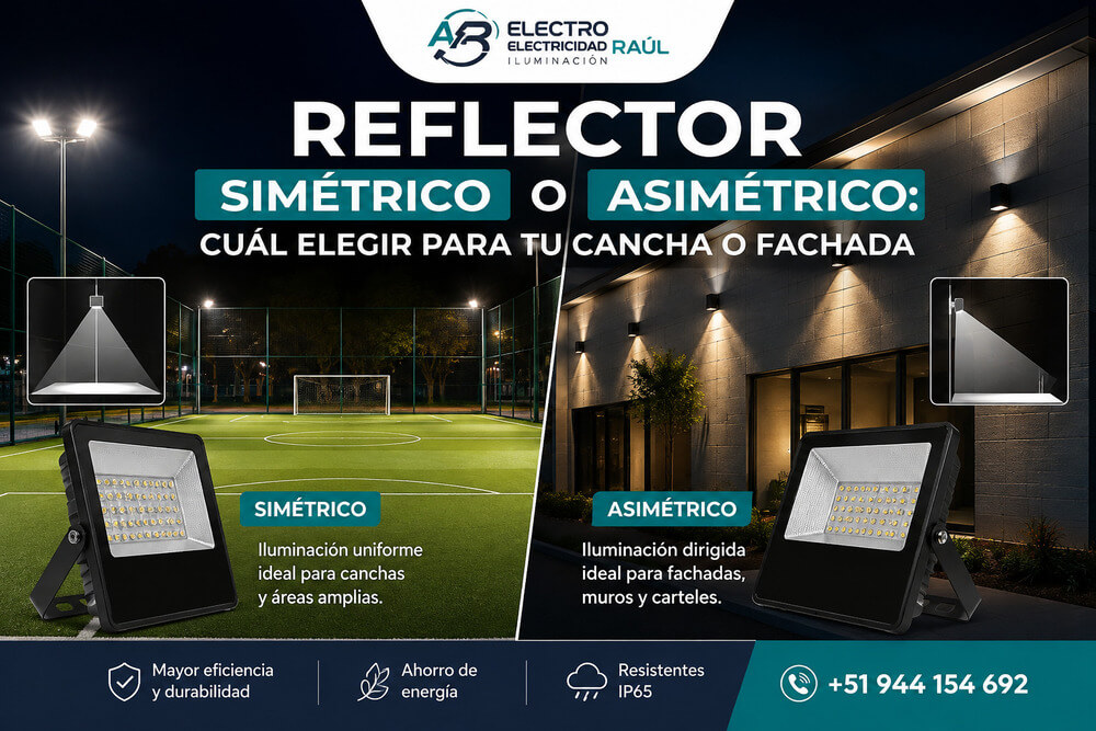 Reflector simétrico o asimétrico