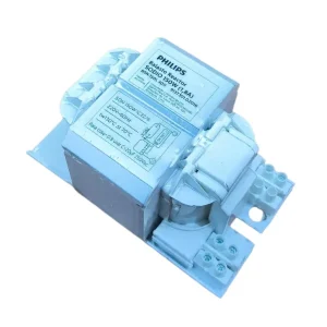 Balasto reactor Philips BSN 150L de 150W para lámparas de vapor de sodio, diseñado para una alimentación estable y eficiente en sistemas de alumbrado público e iluminación exterior