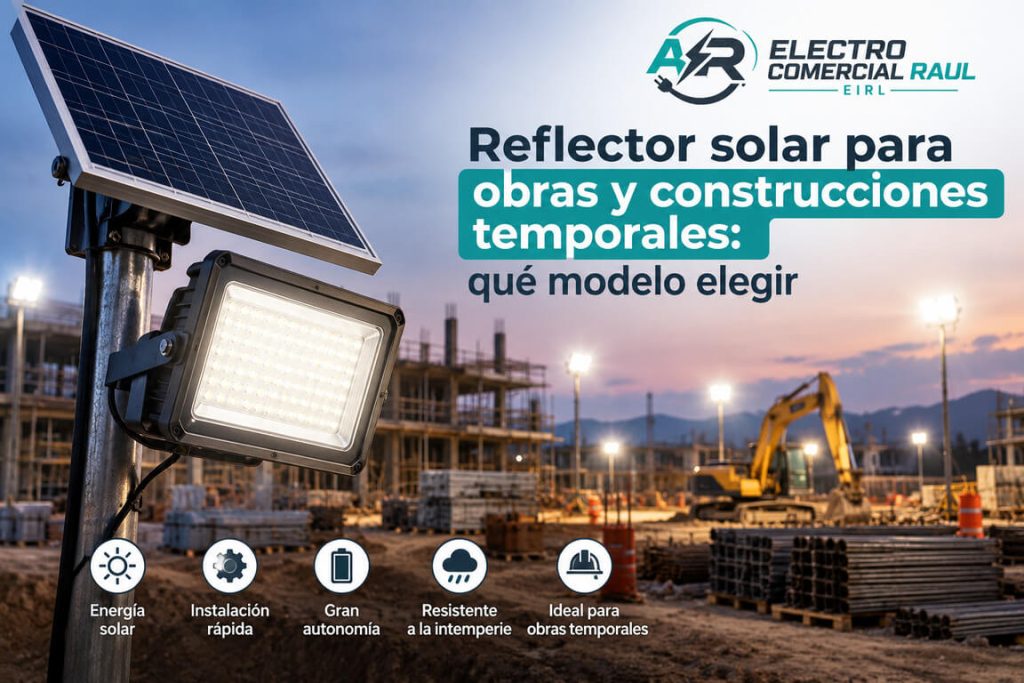 Reflector solar para obras y construcciones temporales